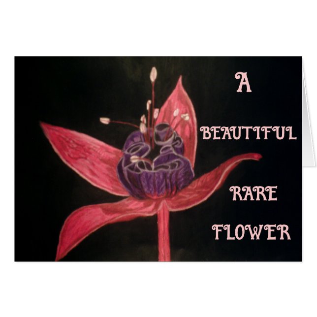 EASTER RARE FLOWER RARE PERSON  card (Front Horizontal)