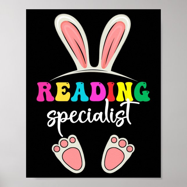 Easter Reading Specialist Teacher Easter Literacy  Poster (Front)