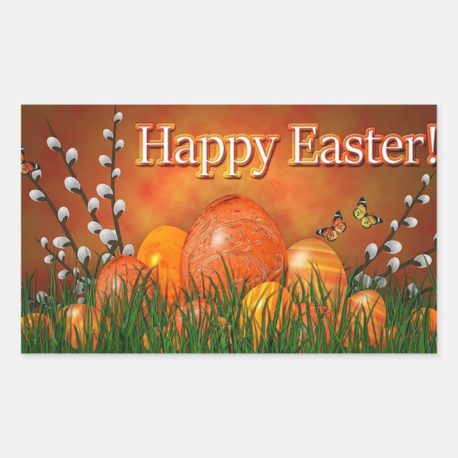 Easter Rectangular Sticker (Front)