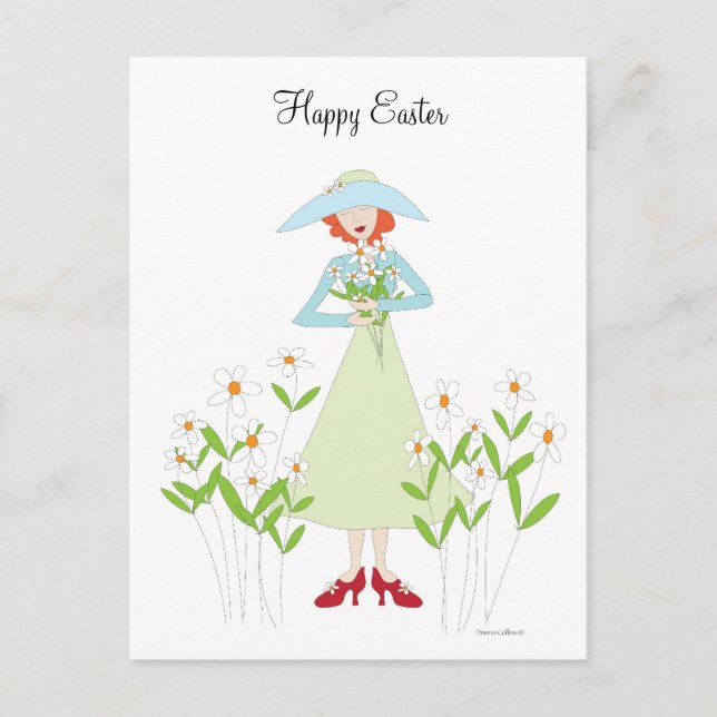 Easter Red Shoes Holiday Postcard (Front)