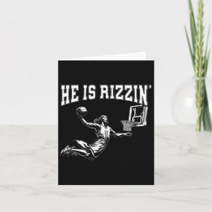 Easter Religion Funny Basketball Jesus Meme He Is Card