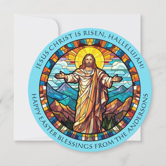 Easter Religious Catholic Resurrection Jesus Holiday Card (Front)