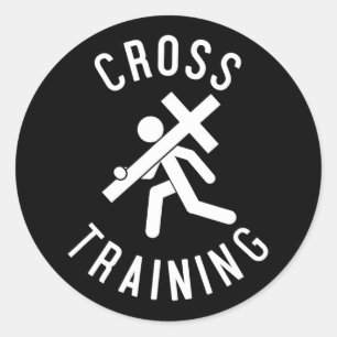 Easter Religious Fun Christian Cross Training Gift Classic Round Sticker
