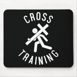 Easter Religious Fun Christian Cross Training Gift Mouse Mat
