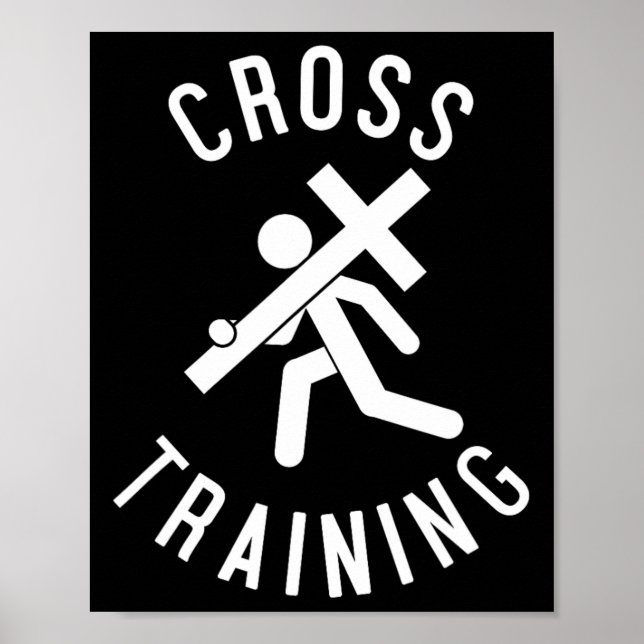 Easter Religious Fun Christian Cross Training Gift Poster (Front)