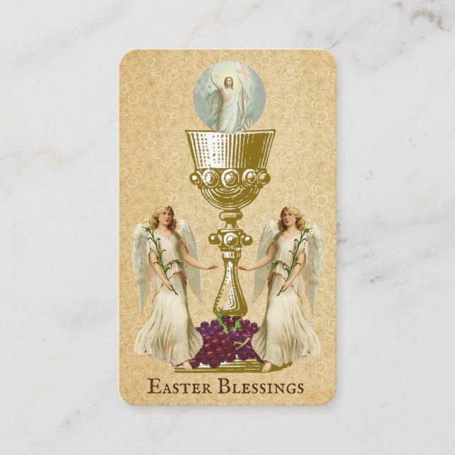 Easter Religious Paschal Prayer Holy Card (Front)