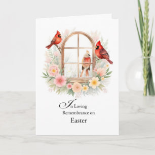 Easter Remembrance Cardinal Window Card