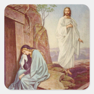 Easter Resurrection Day Square Sticker