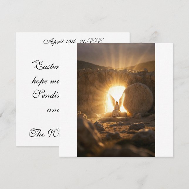 Easter Resurrection Greetings Card (Front/Back)