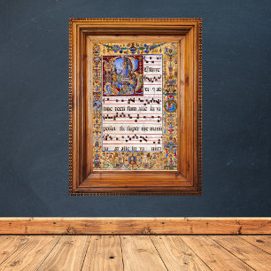 Easter Resurrection Gregorian Mediaeval Antiphon Poster