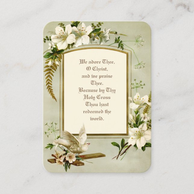 Easter Resurrection Holy Cards Paschal Prayer (Front)