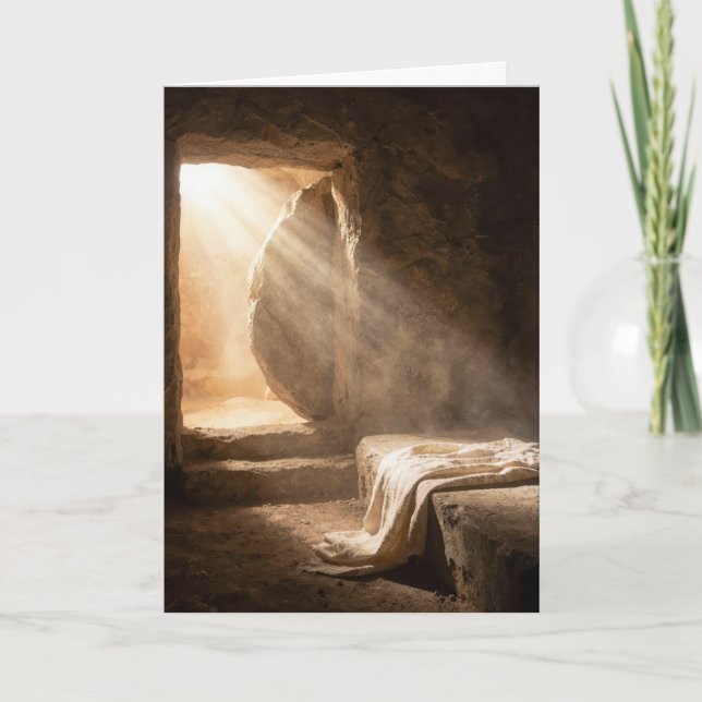 Easter Resurrection Morning Empty Tomb Card (Front)
