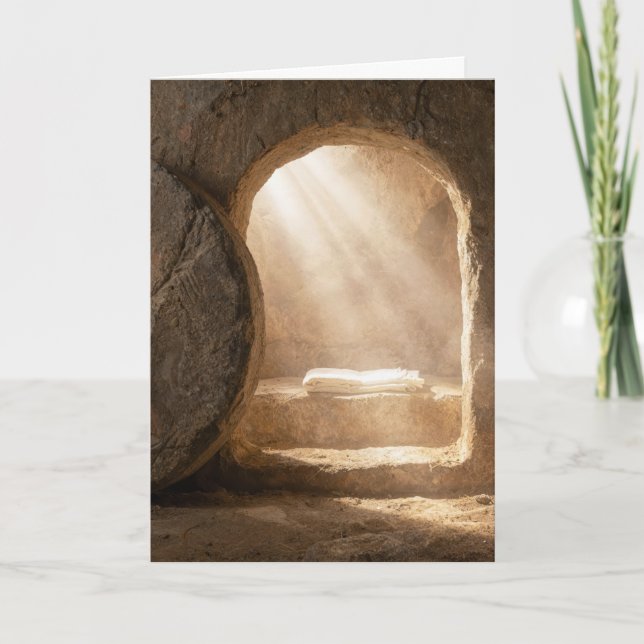 Easter Resurrection Morning Empty Tomb Card (Front)