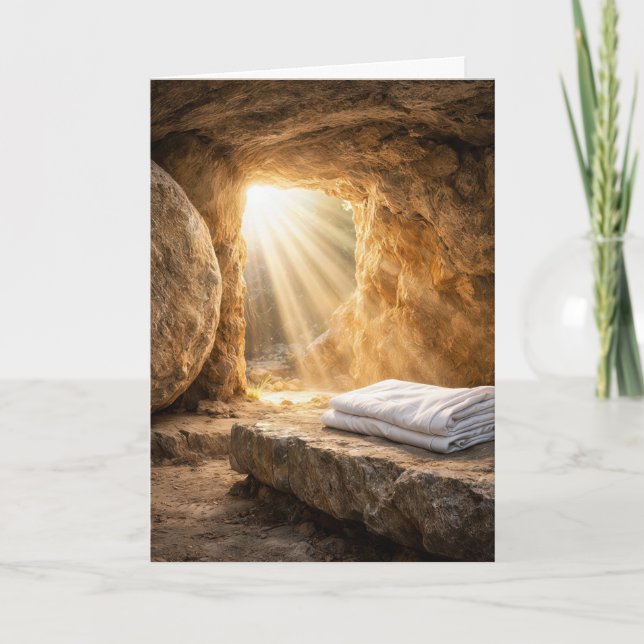 Easter Resurrection Morning Empty Tomb Card (Front)