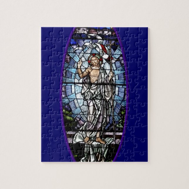 Easter: Resurrection of Christ stained glass Jigsaw Puzzle (Vertical)