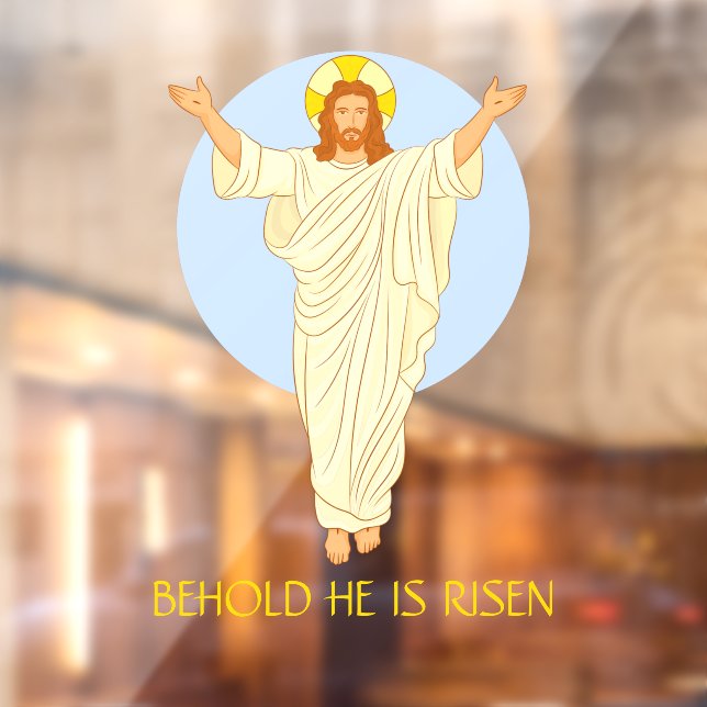 Easter Resurrection of Jesus Behold He Is Risen Window Cling (Sheet 2)