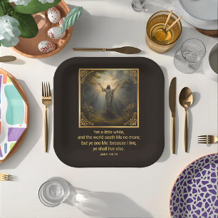 Easter Resurrection Religious Paper Plate