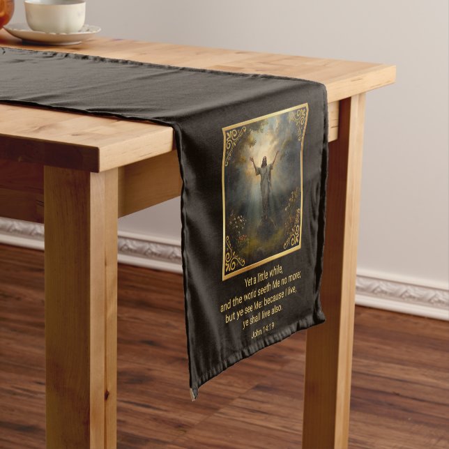 Easter Resurrection Religious Short Table Runner (In Situ)