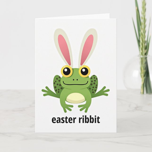 Easter Ribbit Season Card (Front)