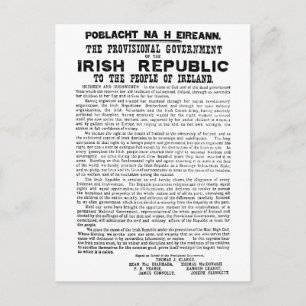 Easter Rising Proclamation of the Irish Republic Postcard