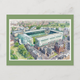 Easter Road Stadium Edinburgh Watercolour Art Postcard
