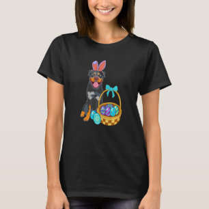 Easter Rottweiler Dog Bunny Ears Colour Egg Hunt H T-Shirt