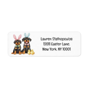 Easter Rottweiler Dogs Bunny Ears