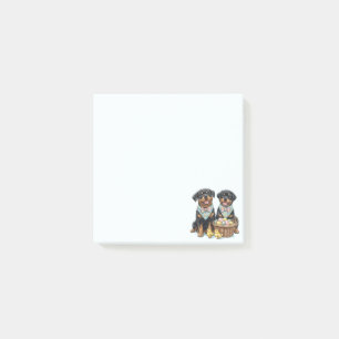 Easter Rottweiler Dogs Easter Basket Post-it Notes