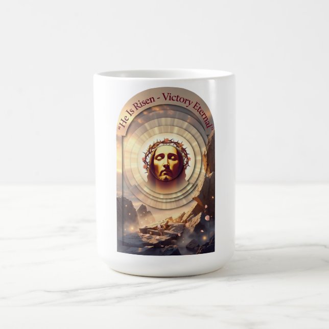 Easter Sacred Light Face, Believer's Hope Gift Coffee Mug (Center)