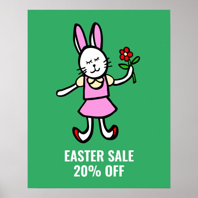Easter Sale Sign,  Customise Your Text Retail Poster (Front)