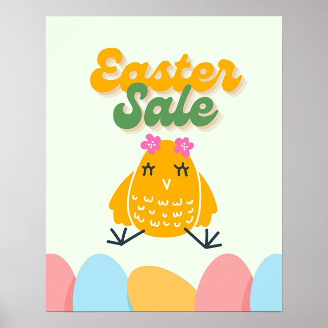 Easter Sale Sign for Retail Stores, Boutiques etc (Front)