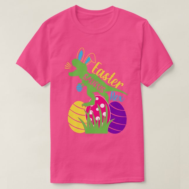 Easter Saurus Rex Dinosaur Easter  T-Shirt (Design Front)