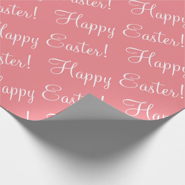 Easter Script OranGe Spring Gift Wrapping Paper (Corner)
