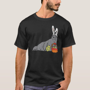 Easter Seal Bunny Eggs Basket Cute Sea Lion Men Wo T-Shirt
