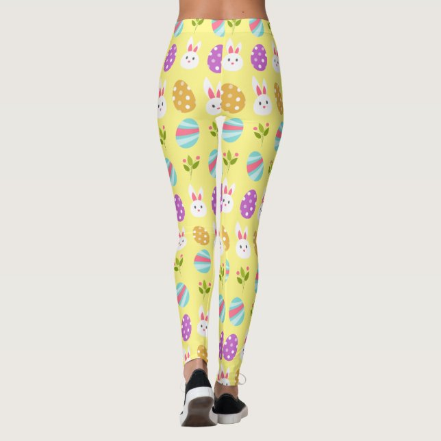 Easter Seamless pattern Leggings (Back)