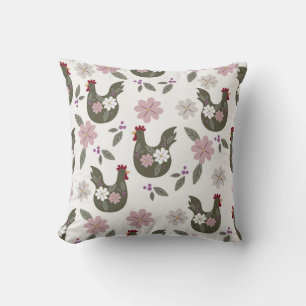 Easter seamless pattern with chicken. cushion