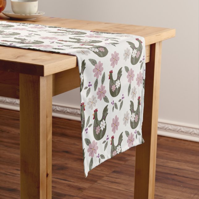 Easter seamless pattern with chicken.  short table runner (In Situ)