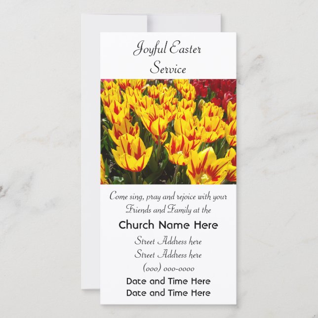 Easter Service Invitation Cards Holiday Services (Front)