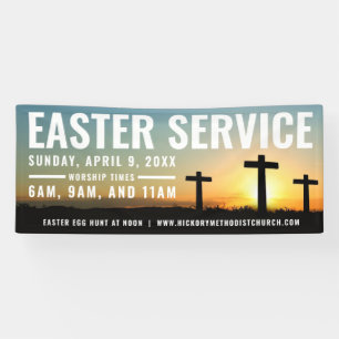 Easter Service Time Banner for Churches