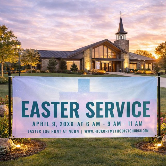 Easter Service Time Banner for Churches (Creator Uploaded)