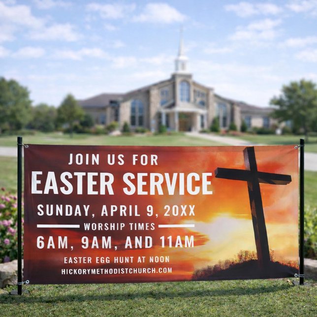 Easter Service Time Banner for Churches (Creator Uploaded)