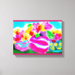 Easter set flowers Two-Tone coffee mug Wooden Box Canvas Print