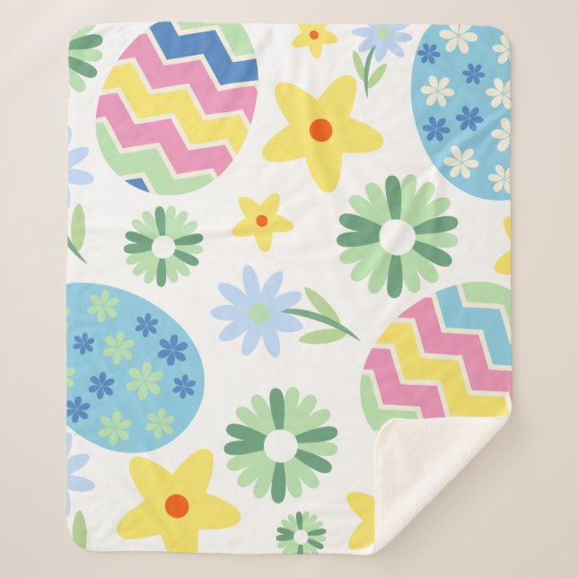 Easter  sherpa blanket (Front)