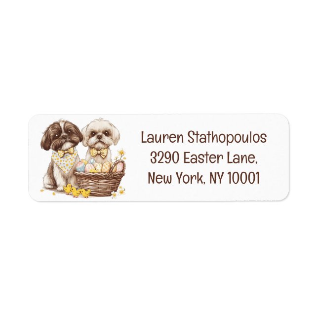 Easter Shih Tzu Dogs (Front)