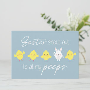 "Easter shout out to all my peeps" fun elegant Holiday Card