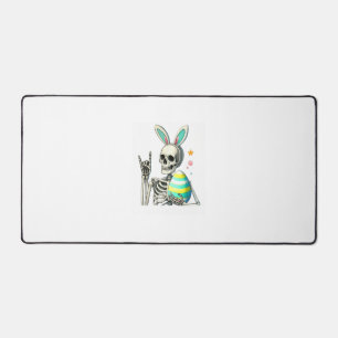 Easter Skeleton Bunny Rock Hand Rocker Boys Kids M Desk Mat