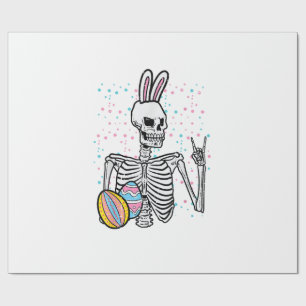 Easter Skeleton Bunny Rock Hand Rocker Boys Kids M Wrapping Paper