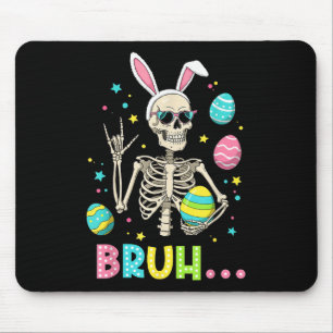 Easter Skeleton Bunny Rock Hand Rocker Men Teens K Mouse Mat
