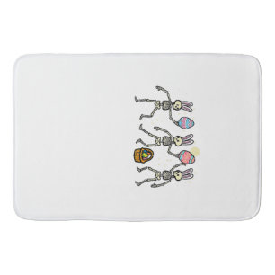 Easter Skeletons Dancing Eggs Funny Bones Men Wome Bath Mat