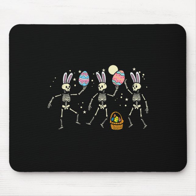 Easter Skeletons Dancing Eggs Funny Bones Men Wome Mouse Mat (Front)